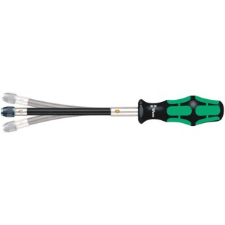 Wera Flexible Bit Holder Screwdriver, 1/4 in Tip, 177 mm Blade, 275 mm Overall, Stainless Steel Blade, Chrome 05028160001