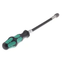 Wera Flexible Bit Holder Screwdriver, 1/4 in Tip, 177 mm Blade, 275 mm Overall, Stainless Steel Blade, Chrome 05028160001