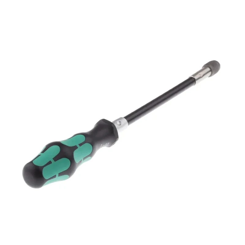Wera Flexible Bit Holder Screwdriver, 1/4 in Tip, 177 mm Blade, 275 mm Overall, Stainless Steel Blade, Chrome 05028160001