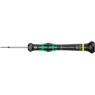 Wera Precision Screwdriver with 40 mm Chrome Plated Stainless Steel Blade, 0.16 x 0.8 mm Tip, 137mm Overall 05117990001