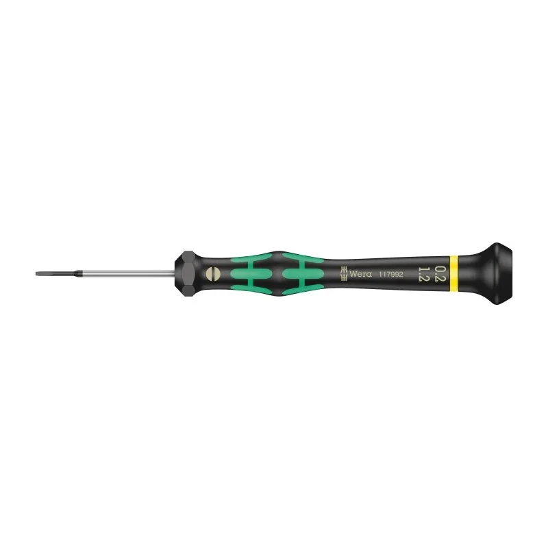 Wera Precision Screwdriver 0.2mm Tip Thickness, 40 mm Chrome Plated Stainless Steel Blade, 137mm Overall Length 05117992001