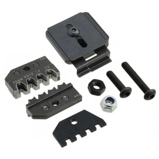 TE Connectivity Ergocrimp Crimp Die Set, Coaxial Type, Insulated, Black, 4 Ports 539952-2