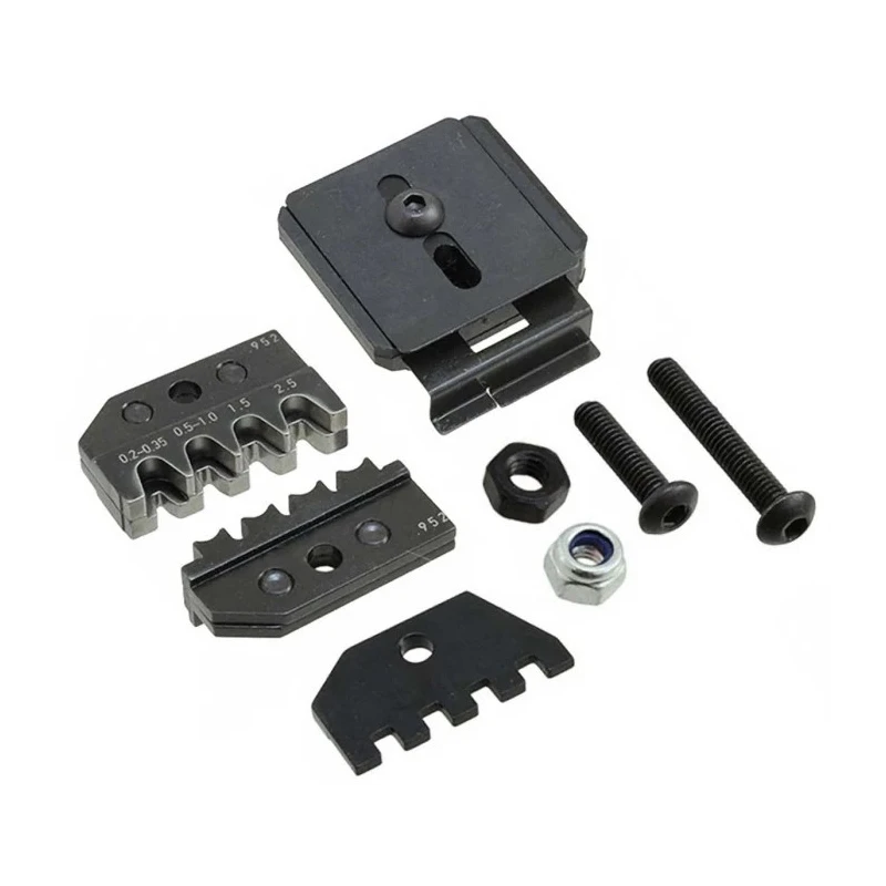 TE Connectivity Ergocrimp Crimp Die Set, Coaxial Type, Insulated, Black, 4 Ports 539952-2