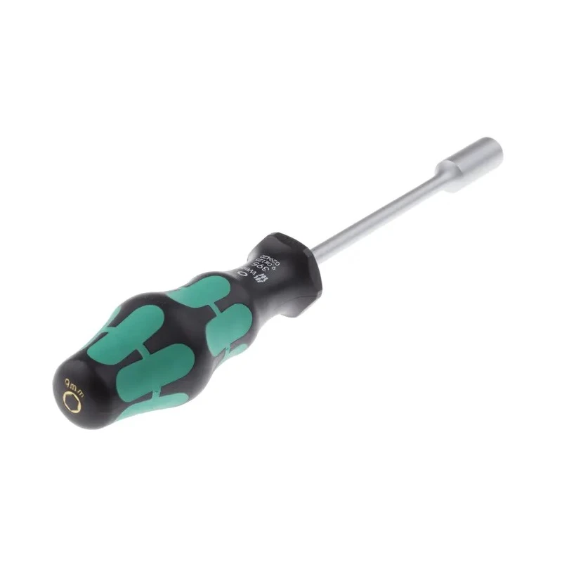 Wera Nut Driver with Hexagon Tip, 9 mm Tip Size, 125 mm Blade Length, 230 mm Overall Length 05029420001