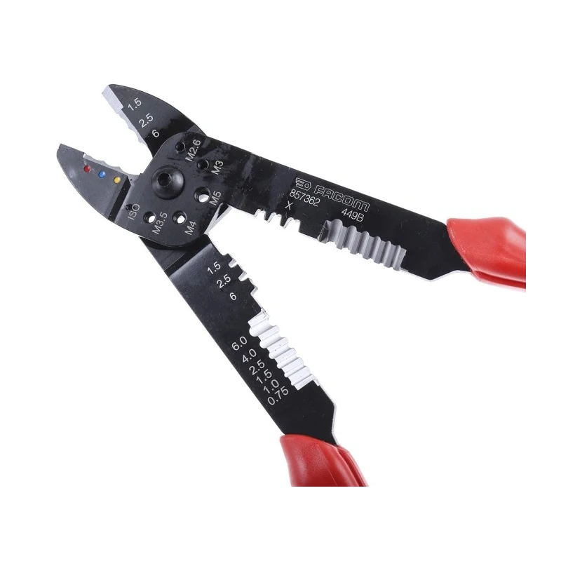 Facom Crimp Tool for Insulated Terminals 0.75 to 6 mm² 240mm Length 449BPB