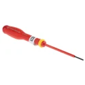 Facom Insulated Screwdriver 75 mm Blade VDE 1000V Approved, 170 mm Overall AT2X75VE