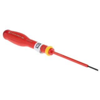 Facom Insulated Screwdriver 75 mm Blade VDE 1000V Approved, 170 mm Overall AT2X75VE