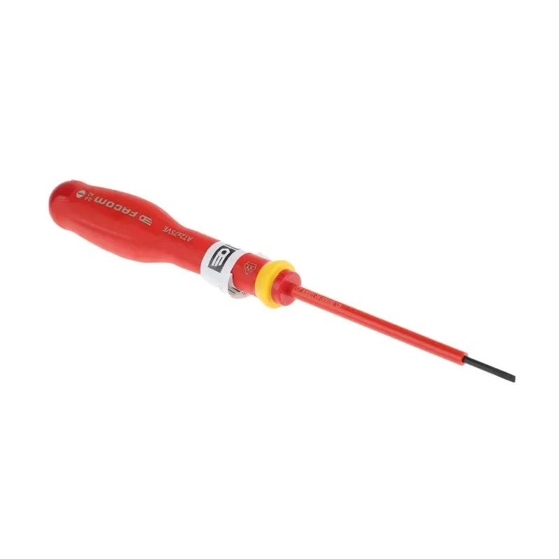Facom Insulated Screwdriver 75 mm Blade VDE 1000V Approved, 170 mm Overall AT2X75VE