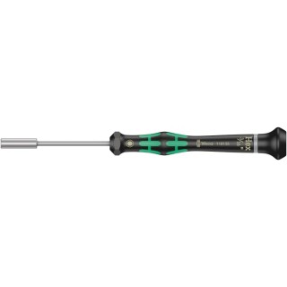 Wera Hexagon Nut Driver, 3/16 in Tip, 60 mm Blade, 157 mm Overall 05118135001