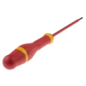 Facom Insulated Screwdriver 100 mm Blade VDE 1000V Approved, 202 mm Overall AT3X100VE