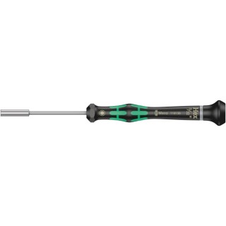 Wera Hexagon Nut Driver Precision Screwdriver with 5/32 in Tip, 60 mm Stainless Steel Blade, 157 mm Overall 05118136001