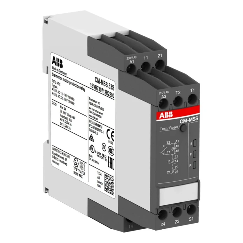 ABB Monitoring Relay 1 Phase DPDT DIN Rail 24 V dc 110V ac 130 V ac 220 V ac 240 V ac 1SVR740712R2200 CM-MSS.33P