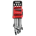 Facom 10-Piece Ratchet Spanner Set, 8 To 19 mm, Chrome Vanadium Steel 467B.JP10PB