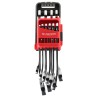 Facom 10-Piece Ratchet Spanner Set, 8 To 19 mm, Chrome Vanadium Steel 467B.JP10PB