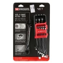 Facom 10-Piece Ratchet Spanner Set, 8 To 19 mm, Chrome Vanadium Steel 467B.JP10PB