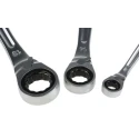 Facom 10-Piece Ratchet Spanner Set, 8 To 19 mm, Chrome Vanadium Steel 467B.JP10PB