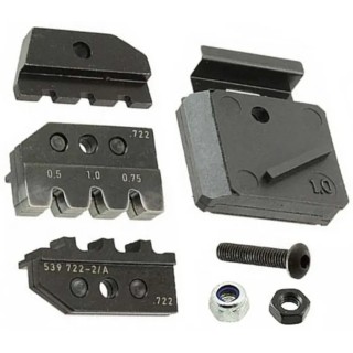 TE Connectivity Coaxial Type Crimp Die Set Insulated Black 3 Ports for MCP 2.8 Receptacle 539722-2