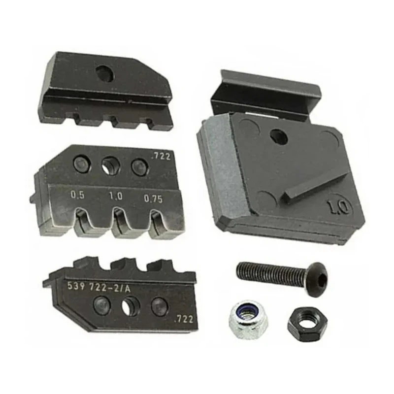 TE Connectivity Coaxial Type Crimp Die Set Insulated Black 3 Ports for MCP 2.8 Receptacle 539722-2