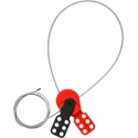 Brady Red, Black 6-Lock Lockout Polycarbonate Cable Lockout Device 9.4 mm 145552