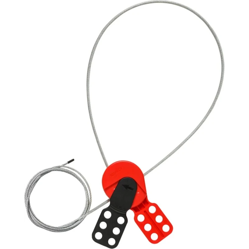 Brady Red, Black 6-Lock Lockout Polycarbonate Cable Lockout Device 9.4 mm 145552