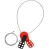 Brady Red, Black 6-Lock Cable Lockout Device Polycarbonate with 9.4 mm Shackle Diameter 145553