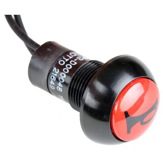 Otto P3 Series Push Button Switch Momentary Panel SPDT Red LED IP64 IP68S 115V AC P3-D000048W