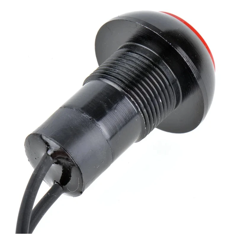Otto P3 Series Push Button Switch Momentary Panel SPDT Red LED IP64 IP68S 115V AC P3-D000048W
