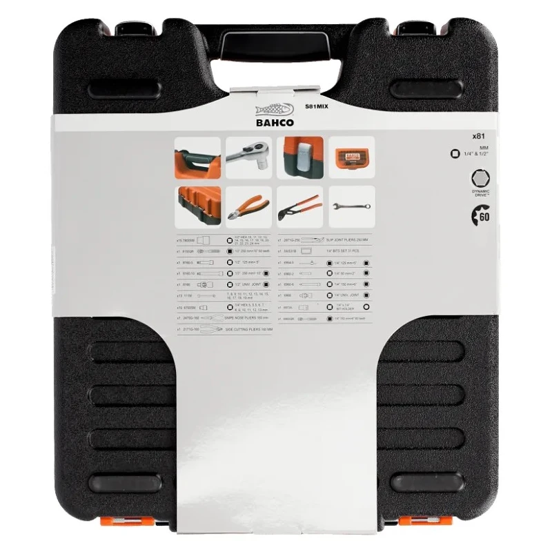 Bahco 81 Piece Electro-Mechanical Tool Kit with Box S81MIX