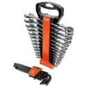 Bahco 103-Piece Hexagon and Plug Socket Set 1/2 in, 1/4 in Drive Size Alloy Steel Matt Finish S103