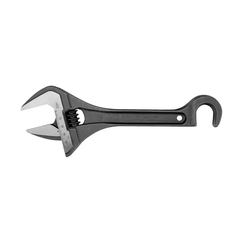 Bahco Adjustable Spanner Wrench 46 mm Jaw Capacity, 254.5 mm Overall Length, Metal Handle 33H