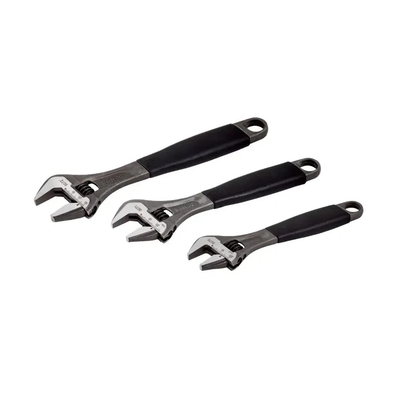 Bahco 30 mm Jaw Capacity Adjustable Spanner, 158mm Overall Length, Plastic Handle Adjust 3-90