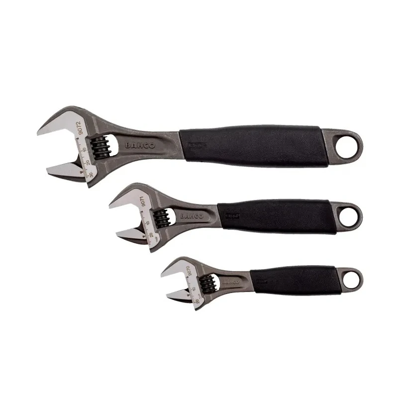 Bahco 30 mm Jaw Capacity Adjustable Spanner, 158mm Overall Length, Plastic Handle Adjust 3-90
