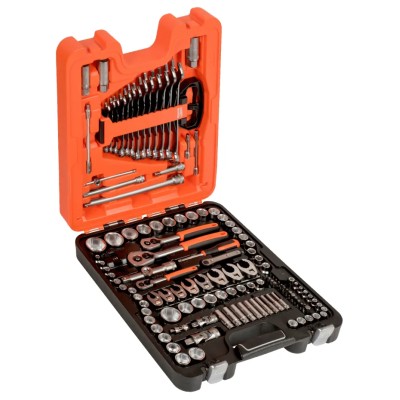 Bahco 138-Piece 1/2 in, 1/4 in, 3/8 in Standard Socket Set Alloy Steel Hex Drive S138