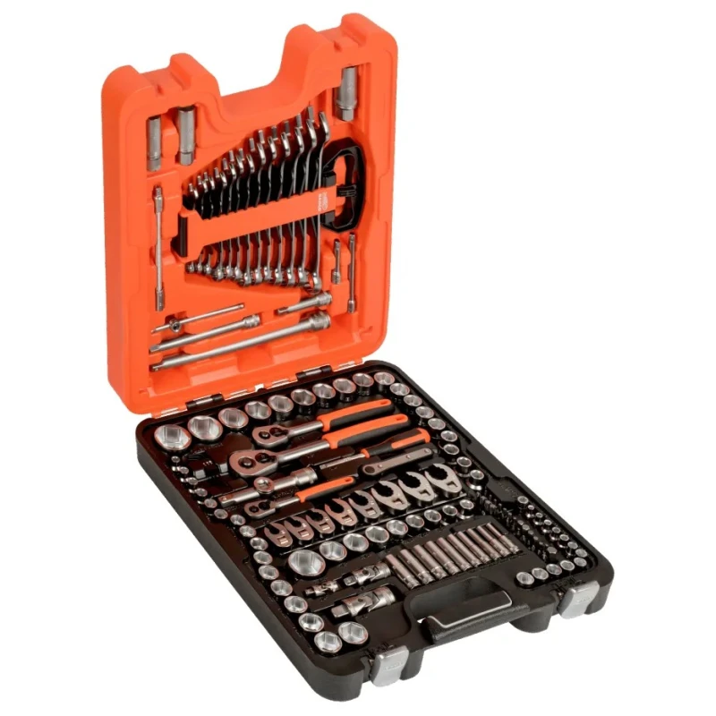 Bahco 138-Piece 1/2 in, 1/4 in, 3/8 in Standard Socket Set Alloy Steel Hex Drive S138