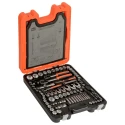 Bahco 138-Piece 1/2 in, 1/4 in, 3/8 in Standard Socket Set Alloy Steel Hex Drive S138