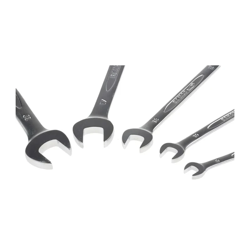 Bahco 5-Piece Ratcheting Ring Spanner Set, 8 to 19 mm, Alloy Steel, Chrome Finish 1RM/S5