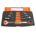 Bahco 5-Piece Ratcheting Ring Spanner Set, 8 to 19 mm, Alloy Steel, Chrome Finish 1RM/S5