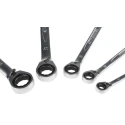 Bahco 5-Piece Ratcheting Ring Spanner Set, 8 to 19 mm, Alloy Steel, Chrome Finish 1RM/S5