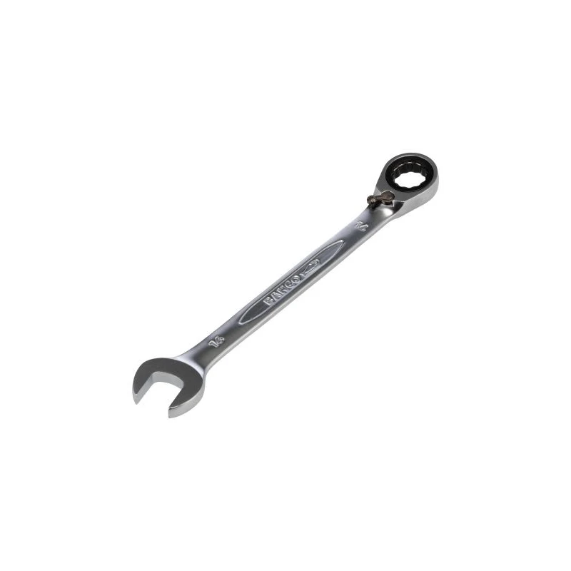 Bahco Ratchet Spanner 16 mm Alloy Steel Chrome Finish 208mm Overall 1RM-16