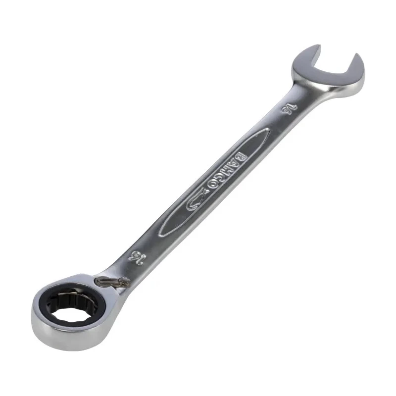 Bahco Ratchet Spanner 16 mm Alloy Steel Chrome Finish 208mm Overall 1RM-16