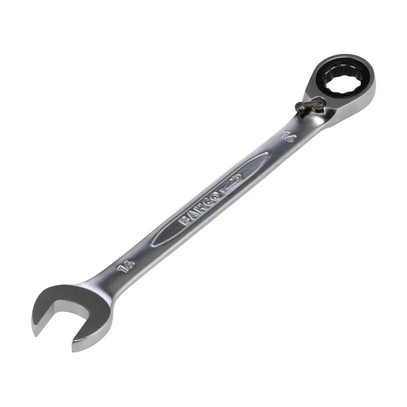 Bahco Ratchet Spanner 16 mm Alloy Steel Chrome Finish 208mm Overall 1RM-16