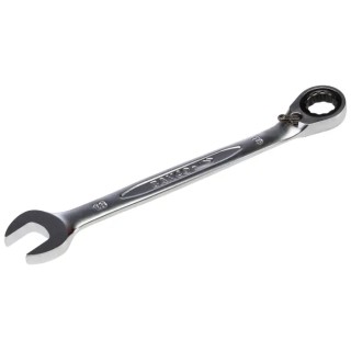 Bahco Ratchet Spanner 18 mm, Alloy Steel, Chrome Finish, 237mm Overall Length 1RM-18