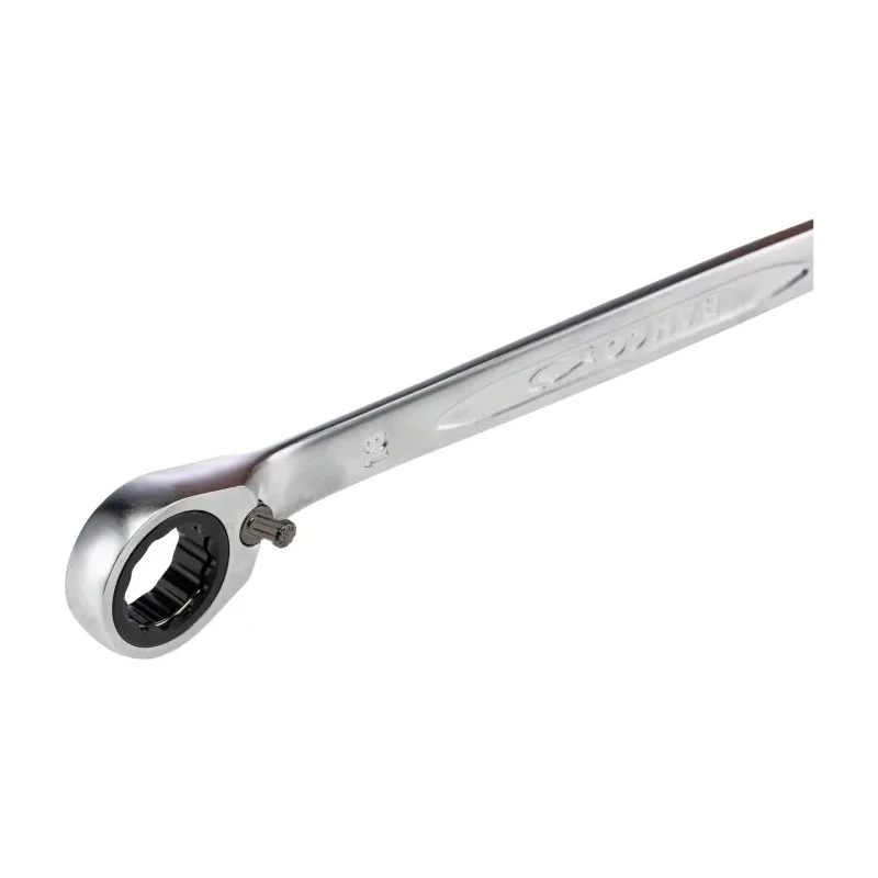 Bahco Ratchet Spanner 18 mm, Alloy Steel, Chrome Finish, 237mm Overall Length 1RM-18