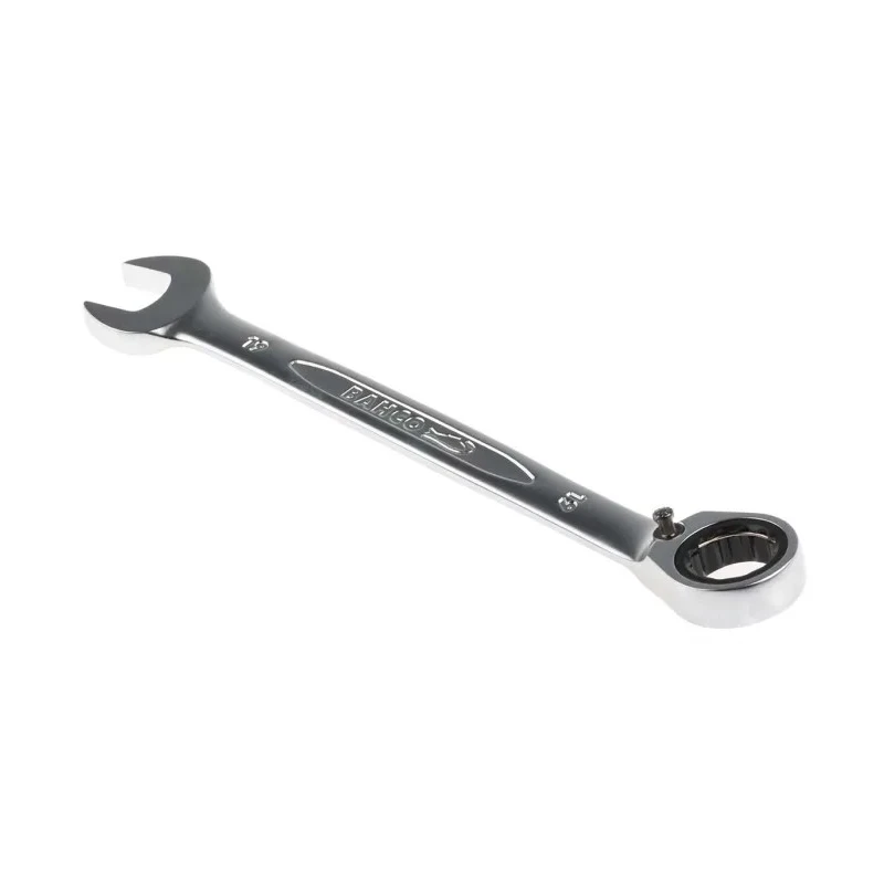 Bahco Ratchet Spanner 19 mm Metric Size, Alloy Steel, Chrome Finish, 248mm Overall Length 1RM-19