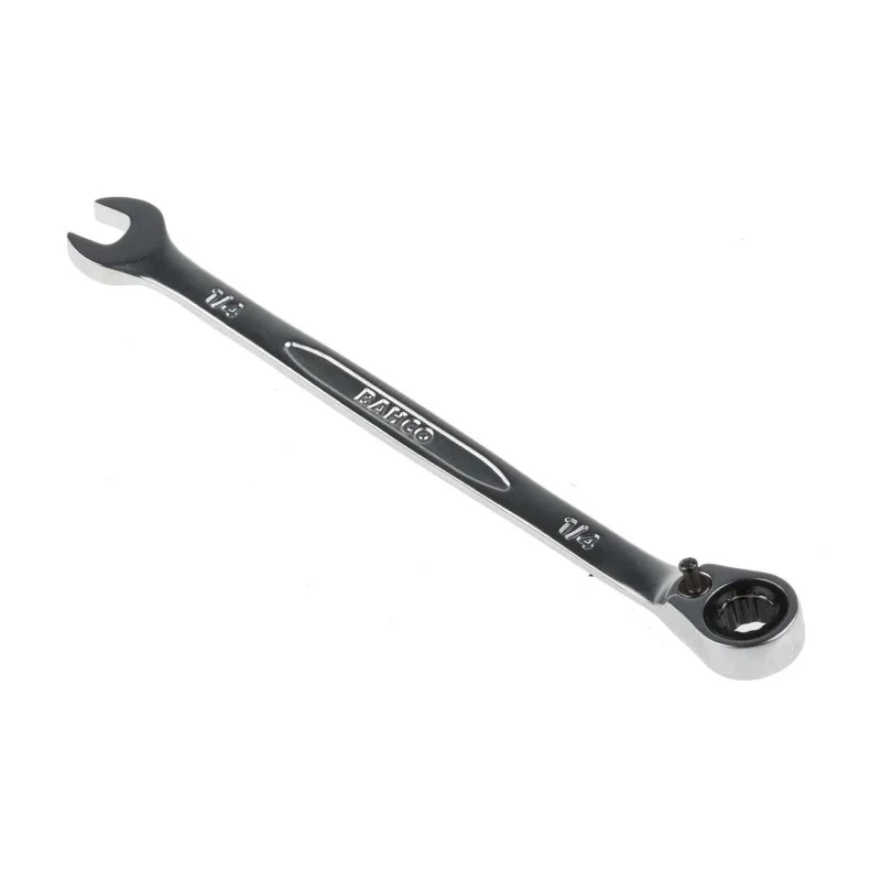 Bahco Ratchet Spanner 1/4 in, 128mm Overall Length, Alloy Steel, Chrome Finish 1RZ-1/4