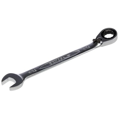 Bahco Ratchet Spanner 9/16 in Imperial Size, Alloy Steel Chrome Finish, 190mm Overall Length 1RZ-9/16