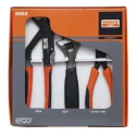 Bahco 3-Piece Plier Set with Adjustable Wrench, Water Pump Pliers, and Cutters 9853