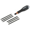 Bahco Hexagon Interchangeable Standard Screwdriver Set, 6-Piece, 5.5 mm, 6.5 mm, 1/4 in, PH1, PH2, PZ1, PZ2 BE-8571