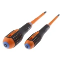 Bahco Insulated Pozidriv and Slotted Screwdriver Set, 2-Piece, Rated 1000V, PZ1 PZ2 BE-9890S