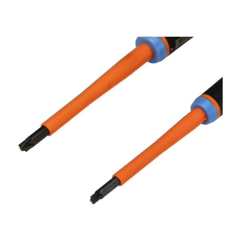Bahco Insulated Pozidriv and Slotted Screwdriver Set, 2-Piece, Rated 1000V, PZ1 PZ2 BE-9890S